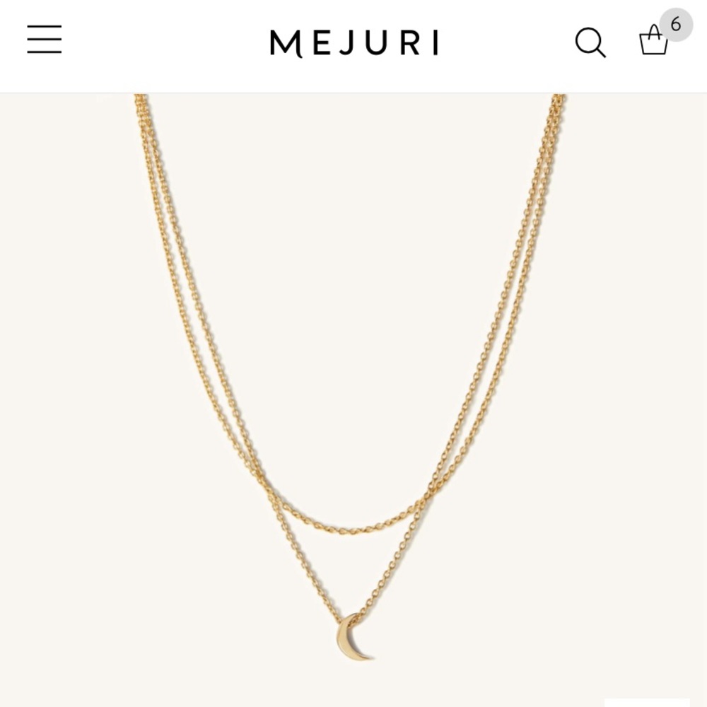 Mejuri layered moon necklace